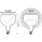 Лампа cветодиодная Gauss Filament А190 10W 890lm 4100К Е27 milky диммируемая LED, фото5