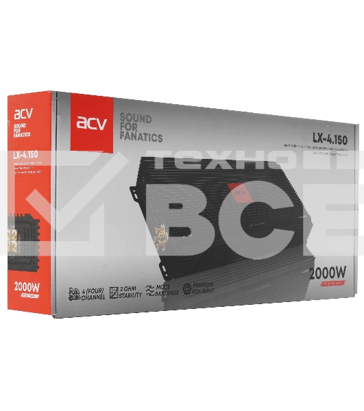 Усилитель автомобильный ACV LX-4.150 четырехканальный