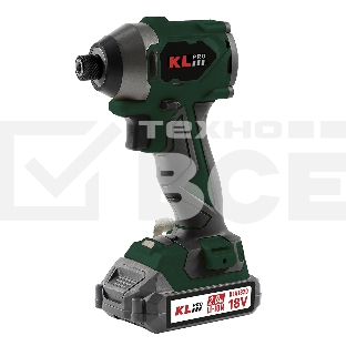 Профессиональный бесщеточный винтоверт аккумуляторный KLPRO KLDV18BH-20 (18В, Li-ion-2шт, 2.0А·ч, 220Нм, 2 скорости, подсветка,З/У,в кейсе)