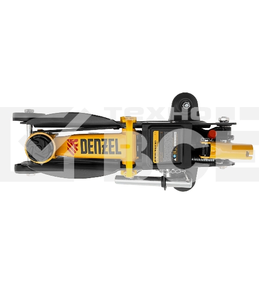 Домкрат гидравлический подкатной с фиксатором Denzel 2 т, 130-330 мм, в кейсе 51154