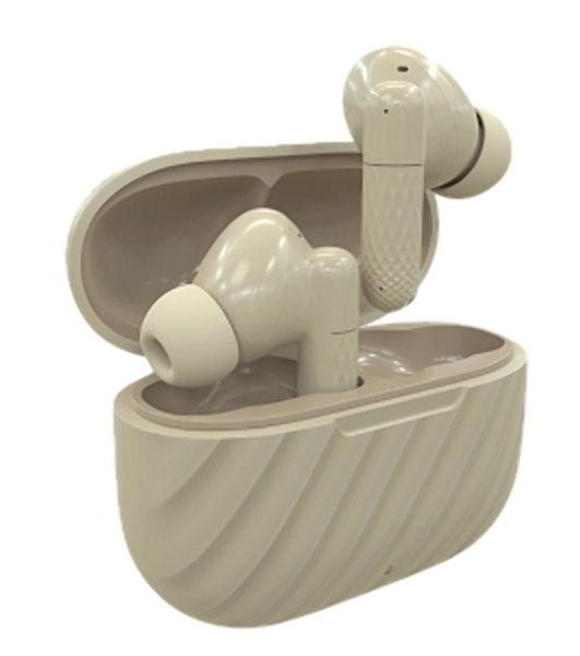 Наушники TWS More choice БВ37 бежевый, внутриканальные, Bluetooth, сенсорное управление, до 4 ч