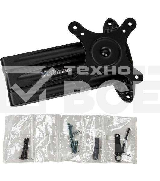 Кронштейн для телевизора Kromax TECHNO-11 черный 10'-32' макс.15кг настенный поворот и наклон