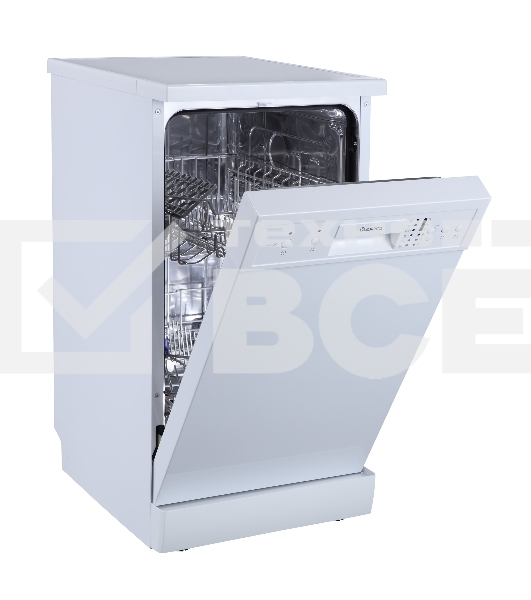 Отдельностоящая посудомоечная машина Бирюса DWF-409/6 W, 45 см, 9 комплектов, белая