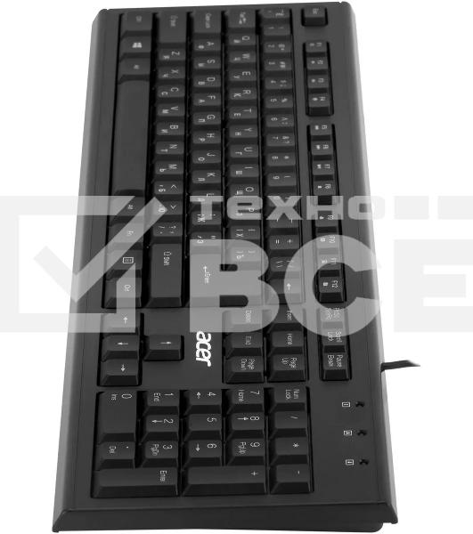 Клавиатура Acer OKW120 проводная, USB, черный