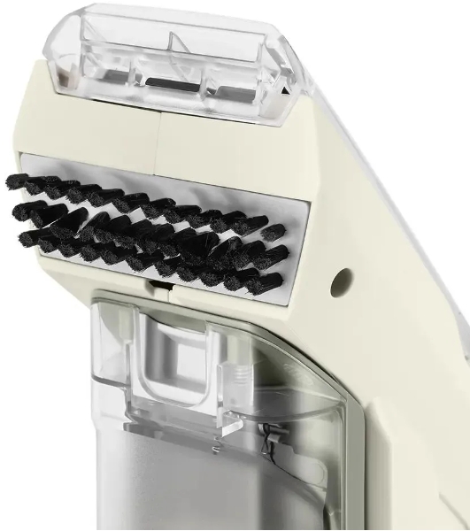 Пылесос ручной Kitfort КТ-5195 бежевый/серый, питание от аккумулятора, 50 Вт, уборка влажная, пылесборник 0.11 л, работа от АКБ max 15 мин