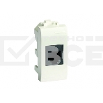 Розетка телефонная DKC Brava 76120B RJ12, 6P6C, 1 мод. белая, фото 1