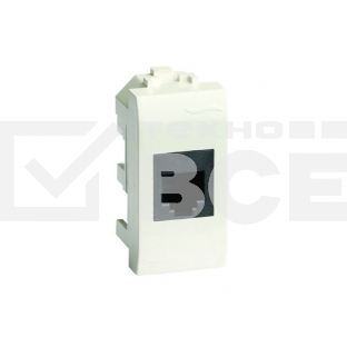 Розетка телефонная DKC Brava 76120B RJ12, 6P6C, 1 мод. белая