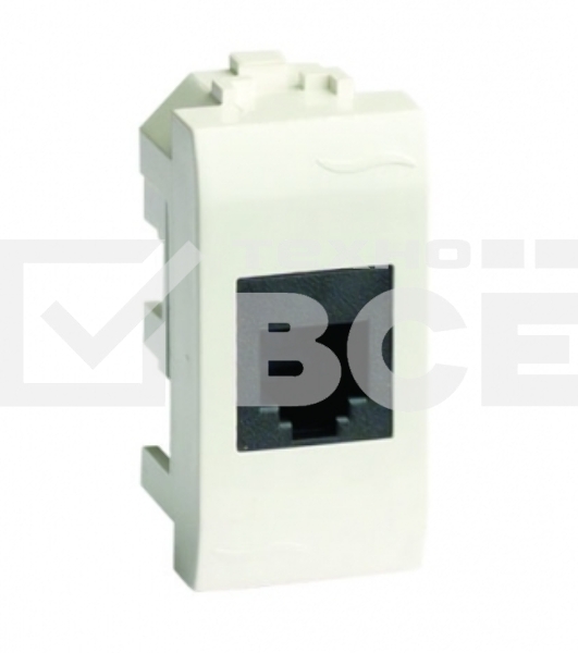 Розетка телефонная DKC Brava 76120B RJ12, 6P6C, 1 мод. белая