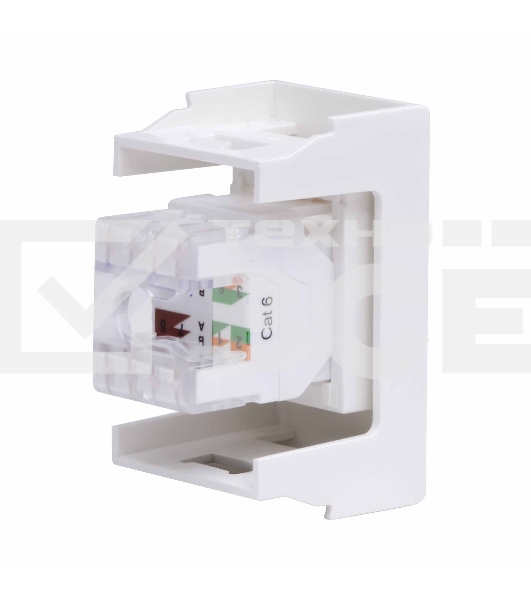 Розетка компьютерная DKC Viva 45058 RJ-45 кат.6, неэкранированная, 8P8C, Hyperline, Dual IDC, белая, 1 модуль