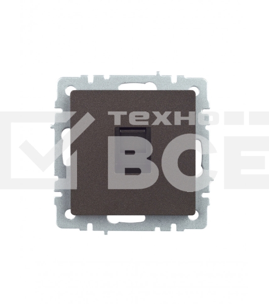 Розетка компьютерная IEK BRITE РК10-БрТБ RJ45 кат.5E темная бронза