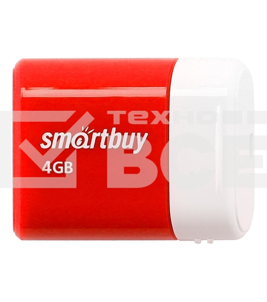 Флеш диск Smartbuy USB Drive 4Gb LARA Red (SB4GBLara-R)