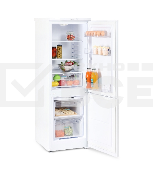 Холодильник Бирюса 418 белый двухкамерный 125/55л морозилка снизу