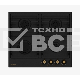 Газовая варочная панель NORDEN ANTIQUE 64G MBL RUSTIC FFD матовый черный