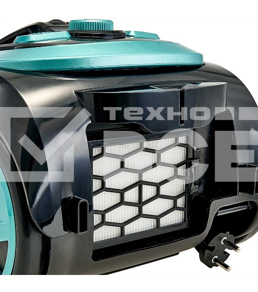 Пылесос Delta LUX DE-3501 черный\бирюзовый