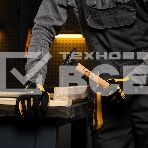 Молоток слесарный Denzel 300 г, кованый квадратный боек, буковая рукоятка, фото5