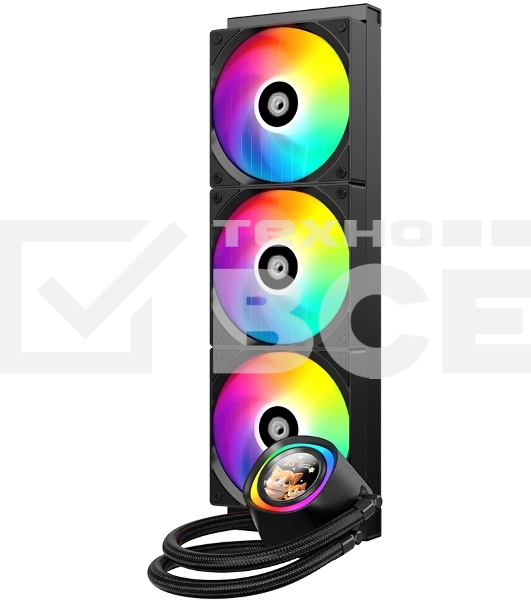 Система водяного охлаждения ID-Cooling FX360 LCD ARGb Soc-AM5/AM4/1200/1700/1851 черный 4-pin 27.2dB Al+Cu LCD 350W Ret