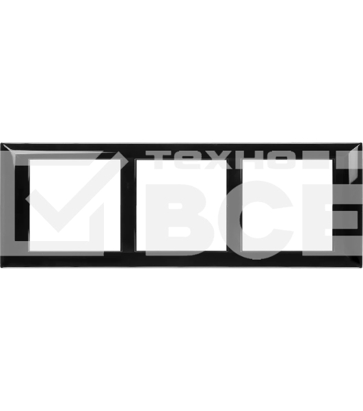 Рамка-суппорт 6мод. Avanti для In-liner Front черный ДКС 4402916