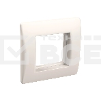 Рамка 1-м 2мод. с суппортом для коробок КМКУ белый IEK CKK-40D-RSK2-K01, фото 1