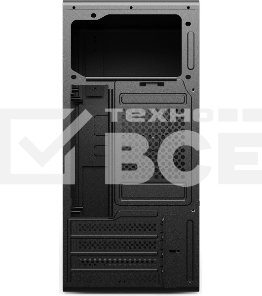 Компьютчерный корпус CBR mATX Minitower V201, без БП, 2хUSB 2.0, HD Audio+Mic, черный PCC-MATX-V201-WPSU