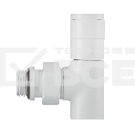 Набор дизайн-вентилей Royal Thermo PIANO, угловой (белый) 1/2