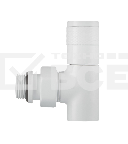 Набор дизайн-вентилей Royal Thermo PIANO, угловой (белый) 1/2