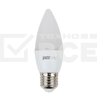 Лампа светодиодная JazzWay PLED-SP C37 7Вт свеча 5000К холодный белый E27 560лм 230В