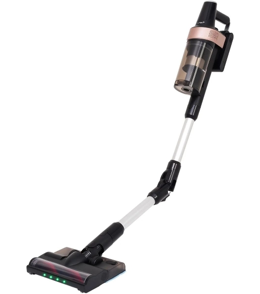 Пылесос вертикальный Vitek VT-CLS01AQUA черный/медный, питание от аккумулятора, 250 Вт, уборка влажная/сухая, пылесборник 0.55 л
