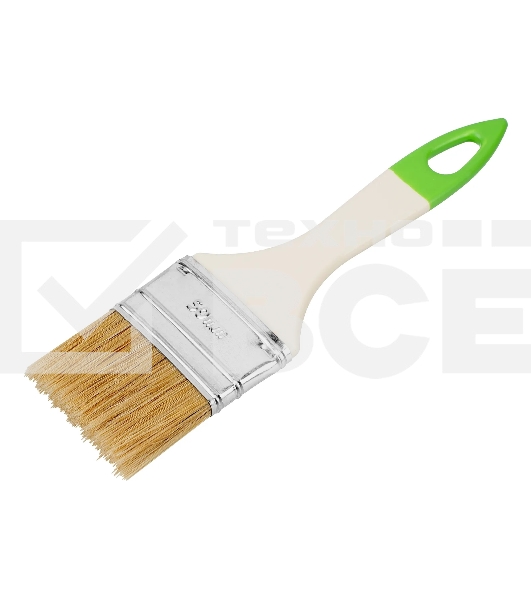 Кисть флейцевая Сибртех, 50, 8, натуральная щетина, пластиковая рукоятка, 10шт