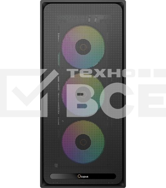 Корпус Ocypus Delta C70 BK ARGB, Midi-Tower, чёрный, 4 x 120 мм