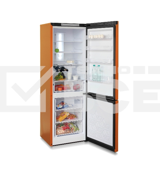 Холодильник Бирюса Б-T960NF оранжевый двухкамерный 240/100 л морозилка снизу, No Frost