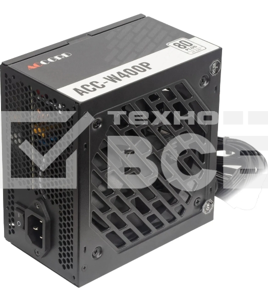 Блок питания Accord  ACC-W400P, 400Вт, 80 PLUS WHITE, 120мм, черный