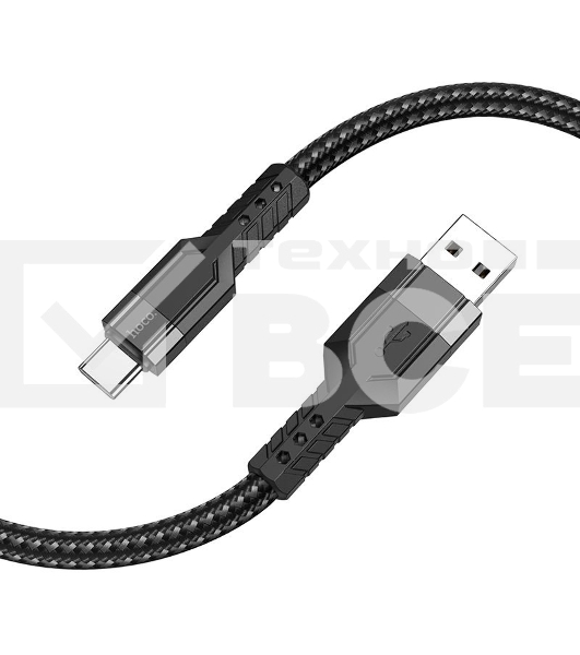 Кабель Hoco U110 Type-C USB (m)-USB Type-C (m) 1.2м черный коробка