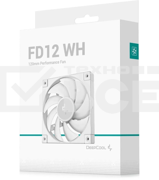Вентилятор для корпуса DEEPCOOL FD12 белый, 120 мм, 2050 об/мин, 27.6 дБ, 4 pin