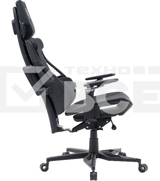Кресло компьютерное Cactus CS-CHR-DUO-BBK черный, кожзам