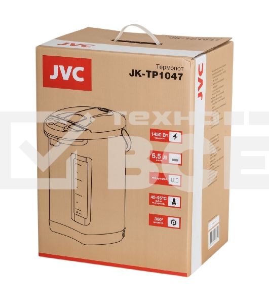Термопот JVC JK-TP1047 5,5 л, 1450 Вт, темно-зеленый с золотым