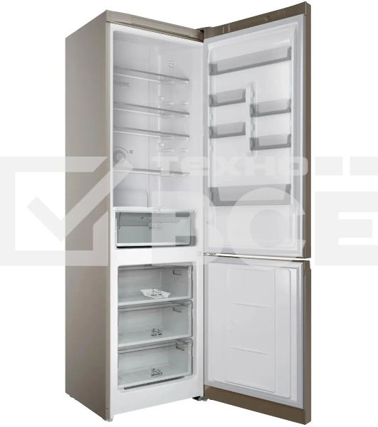 Холодильник Hotpoint HT 6200 BZ бронзовый двухкамерный 240/83л морозилка снизу, No Frost