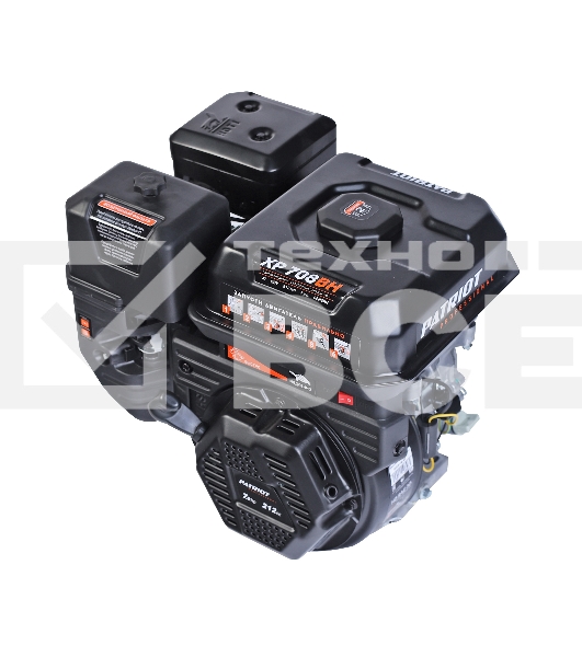Двигатель PATRIOT XP 708 BH, Мощность 7,0 л.с.; 212 см³; 3600об/мин; бак 3,6л.; хвостовик 20 мм, шпонка; вес 15 кг.