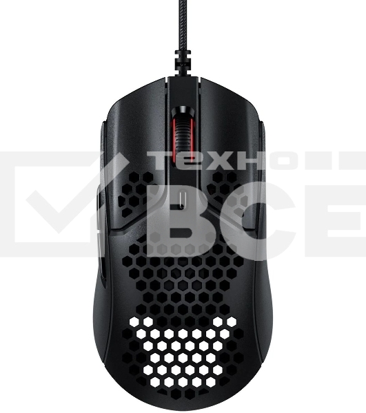 Мышь проводная HyperX Pulsefire Haste черный, 16000 dpi, USB, кнопки - 6