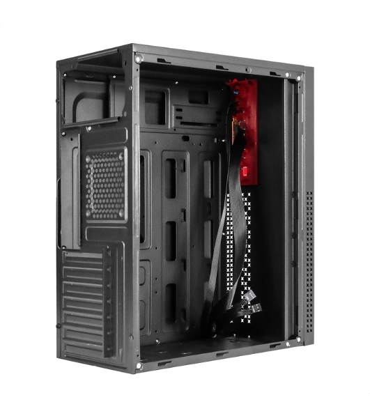 Компьютерный корпус Miditower ExeGate AA-443 (ATX, без БП, 2*USB+HD Audio, черный)