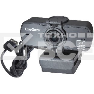 Веб-камера широкоугольная ExeGate Stream C940 Wide 2K AF (4Мп, 2560x1440, 30fps, поддержка H.264, автоматический фокус, защитная шторка, широкоугольный 4-линзовый (стекло) объектив 89°, микрофон с шумоподавлением, универсальное крепление, USB, кабель 1,5 
