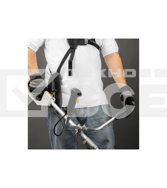 Триммер электрический Kranz KR-1400, 1400Вт, 420/255мм, катушка+диск, разборная штанга