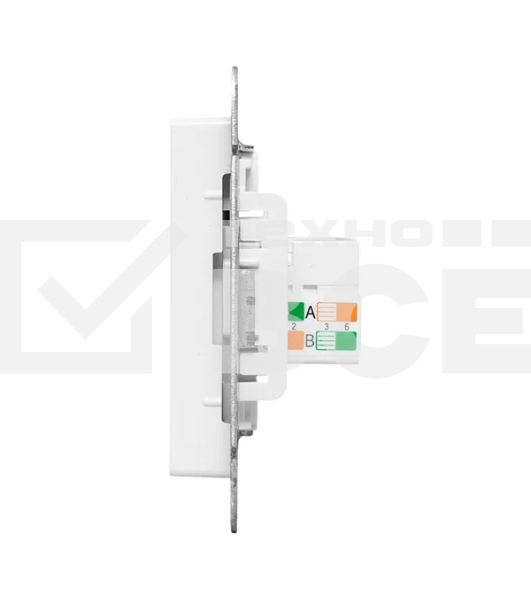 Механизм розетки RJ45 (cat5) EKF UP1-SOW-RJ45-5 белый Эпика