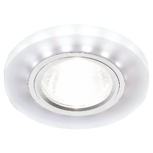 Точечный светодиодный светильник Ambrella Light матовый/хром/MR16+3W/LED WHITE/ S214 WH/CH/WH