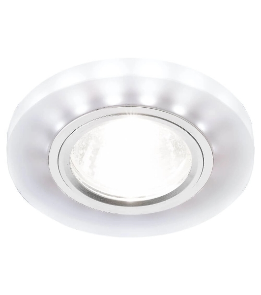 Точечный светодиодный светильник Ambrella Light матовый/хром/MR16+3W/LED WHITE/ S214 WH/CH/WH