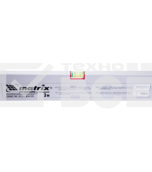 Правило алюминиевое с уровнемMATRIX 89641, L-3,0 м, 2 ручки