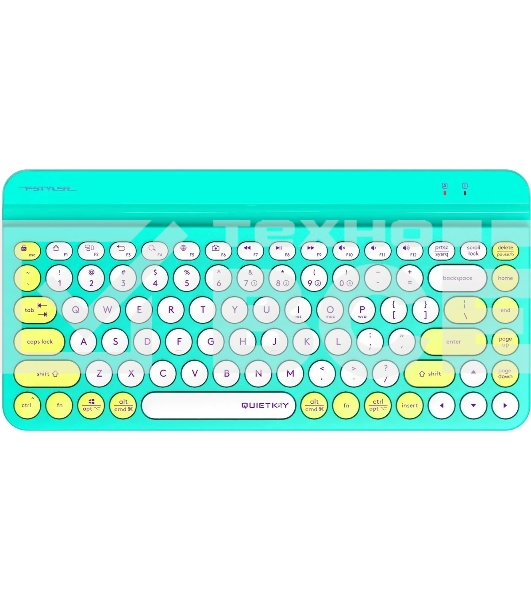 Клавиатура A4Tech Fstyler FBK30 беспроводная, USB, Bluetooth/Радиоканал, зеленый