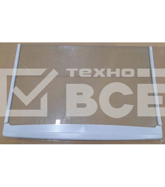 Полка стеклянная 495 х 338 х 4 с обрамлением нижняя (для холодильников R-290; R-296)