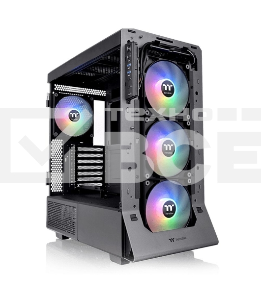 Компьютерный корпус Thermaltake Ceres 500 TG ARGB черный без БП ATX 4x140mm 2xUSB3.0 1xUSB3.1 audio bott PSU