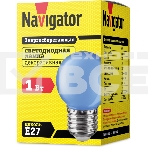Лампа светодиодная Navigator 71 829 NLL-G45-1-230-B-E27 1 Вт шар E27 220-240В син., фото2