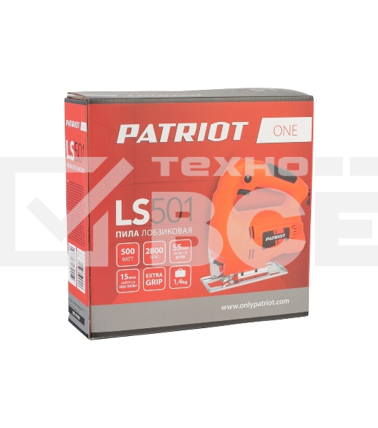 Лобзик Patriot LS 501 THE ONE мощность 500 Вт, макс. толщина дерева 55мм